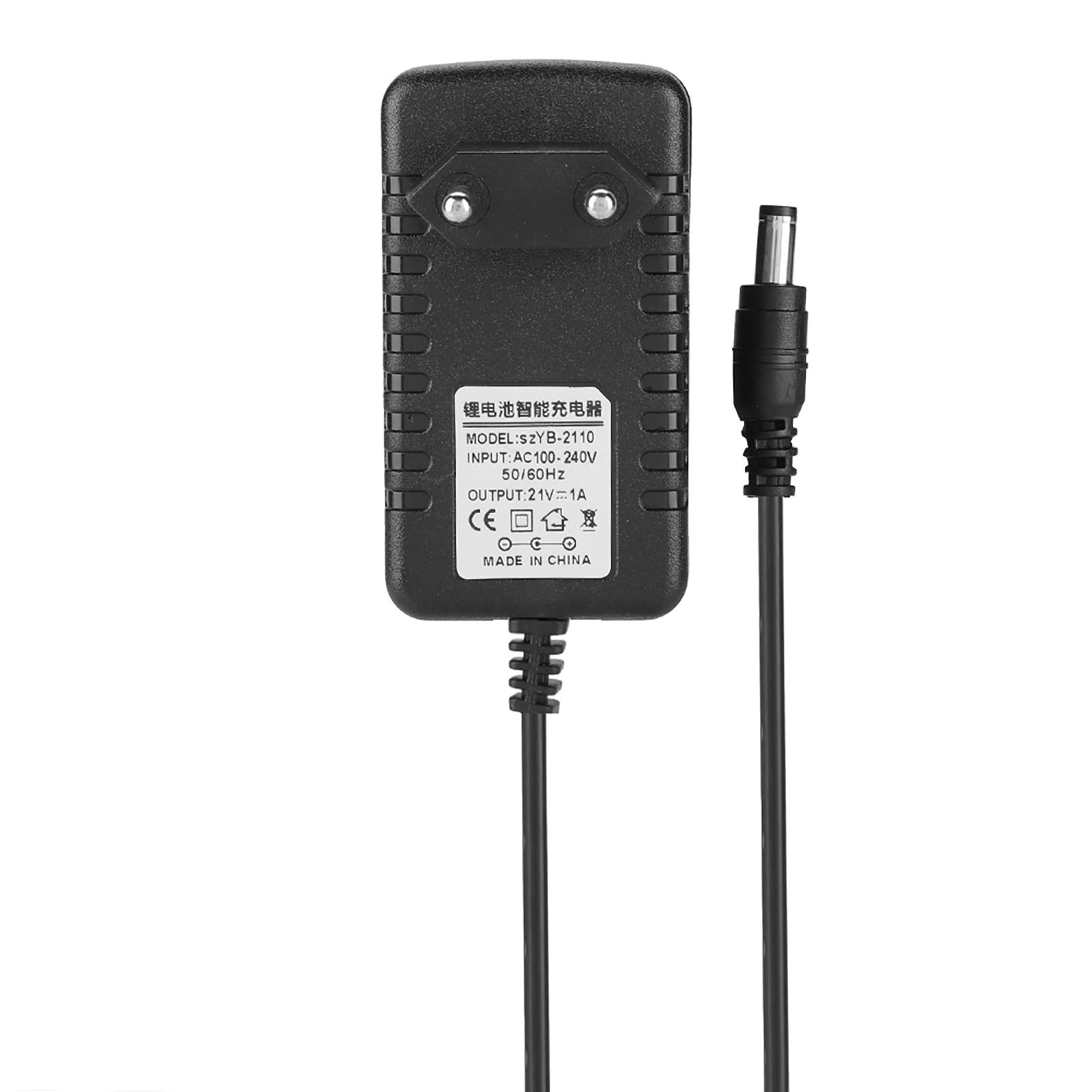 21 V 1A Ligi -Ion Akuaryjnik z Grubym Miedzianym Rdzeniem, Ognioodpornym Stopem PC i Szerokim Napięciem - ładowarka Adaptacyjna do (Wtyczka UE 100-240 V.)