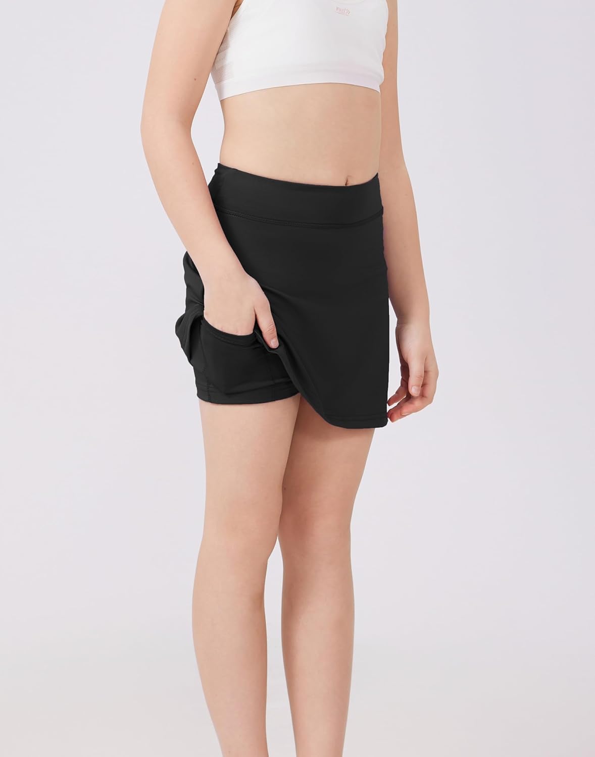 DANI CHINS Girls 2 in 1 Athletic Skirts with Lining Shorts High Waist Tennis Sports Performance Skorts - Image 2