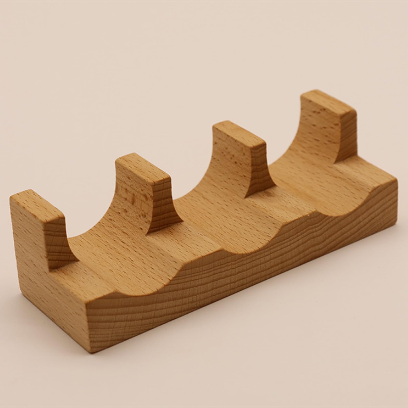 ?????? Wooden Sushi Taco Holder Rack Multipurpose Serving Dish Wood Sushi Hand Roll Stand Taco Shell Stand for Party Kitchen Table, 3 Slots