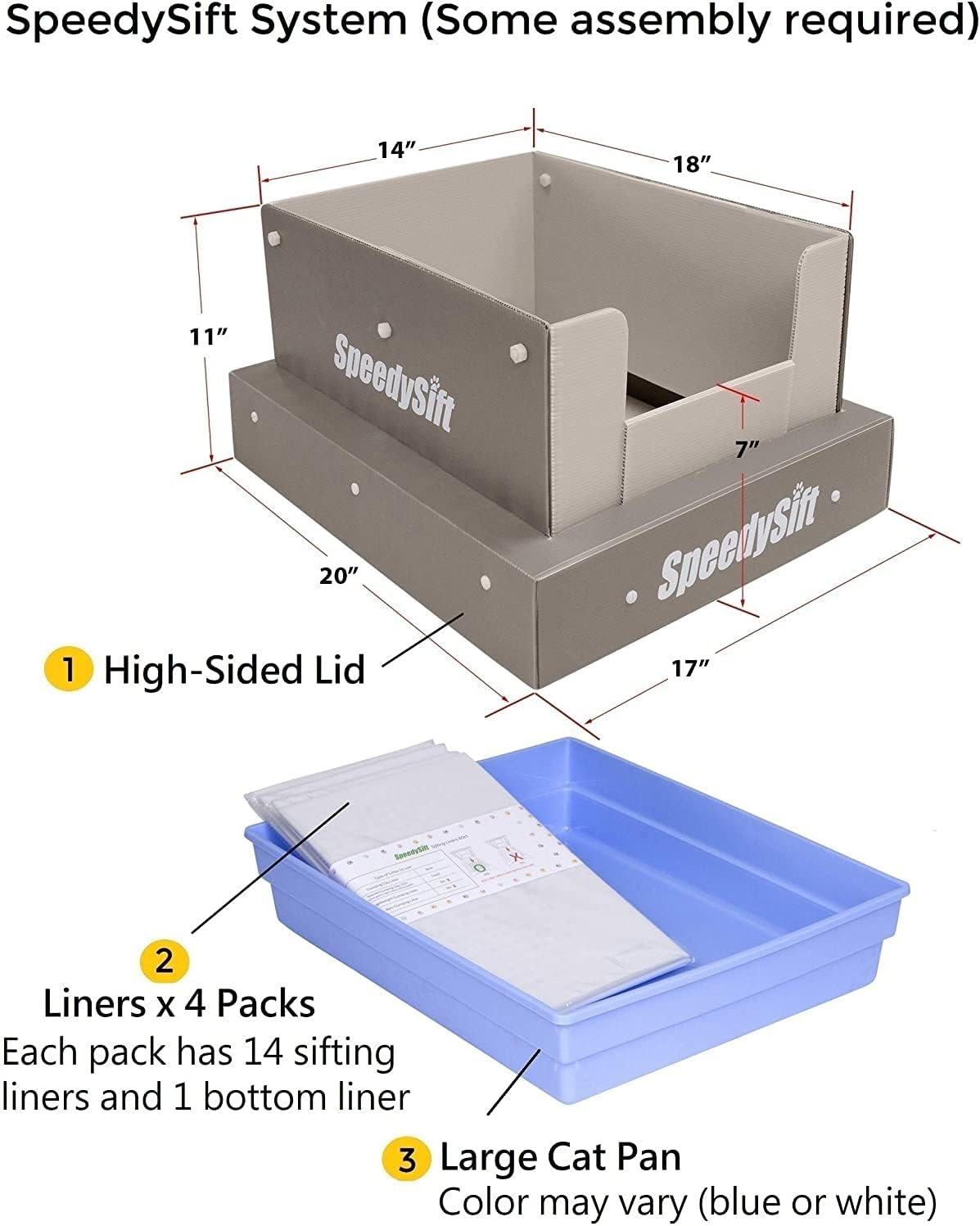 Buy SpeedySift Cat Litter Box Starter Kit, Includes Disposable Sifting