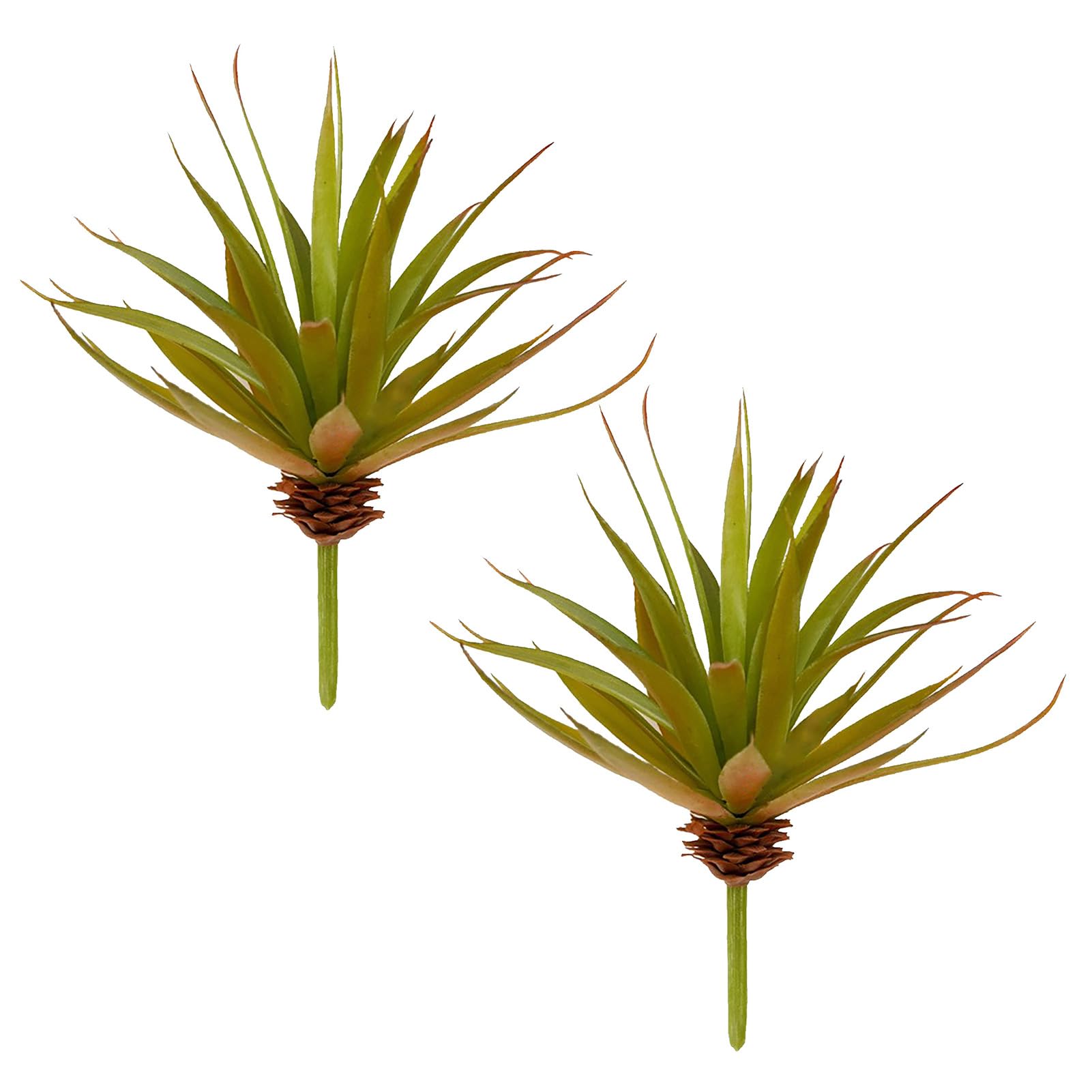 Wnvivi 2 Pcs Artificial Agave Plants,17cm Fake Agave Succulent Plants,Realistic Artificial Succulent Plants Unpotted Maguey Plants for Home Decor (B)
