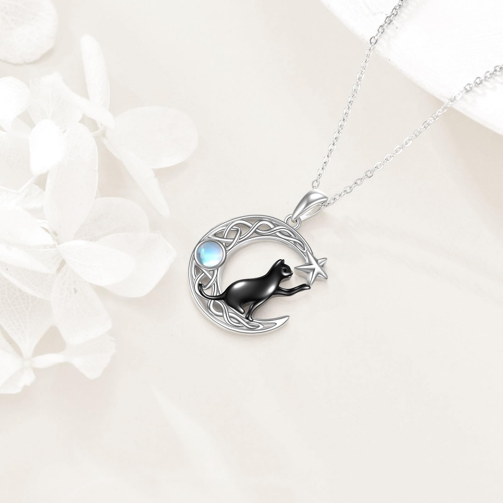 VONALA Collana con animale, in argento Sterling 925, altipiani mucca, Axolotl/elefanti, unicorno, gatto, dinosauro, gufo, collana con ciondolo per compleanno, regalo di Natale per donne e ragazze, 22