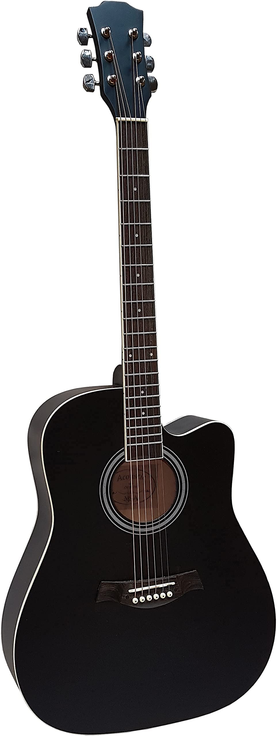 Chitarra Acustica 4/4 Starter Set - Nero Opaco, Legno Di Tiglio Con Borsa E Accessori - Foto 7