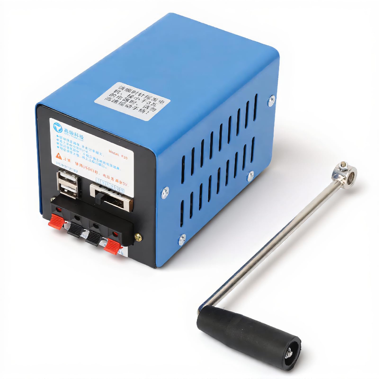 Generatore A Manovella Portatile 20W – Ricarica USB, 3-12V Regolabile, Per Emergenze E Attività Outdoor, 2000 Giri/min