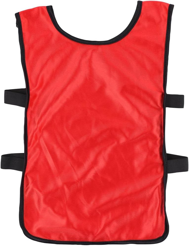 6Pcs Youth Pinnies Practice Vests: Athletic Scrimmage Vest Mesh Bibs - Team Practice Jersey for Boy Basketball Football Team, Red