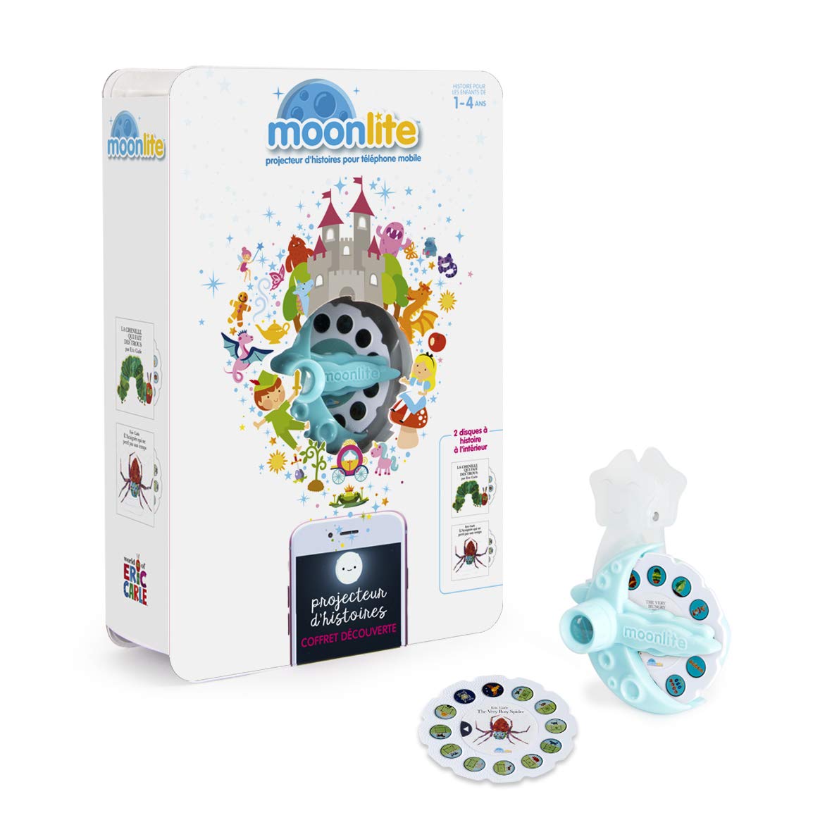 Moonlite 6047227 projektor opowieści dla dzieci, wielokolorowy