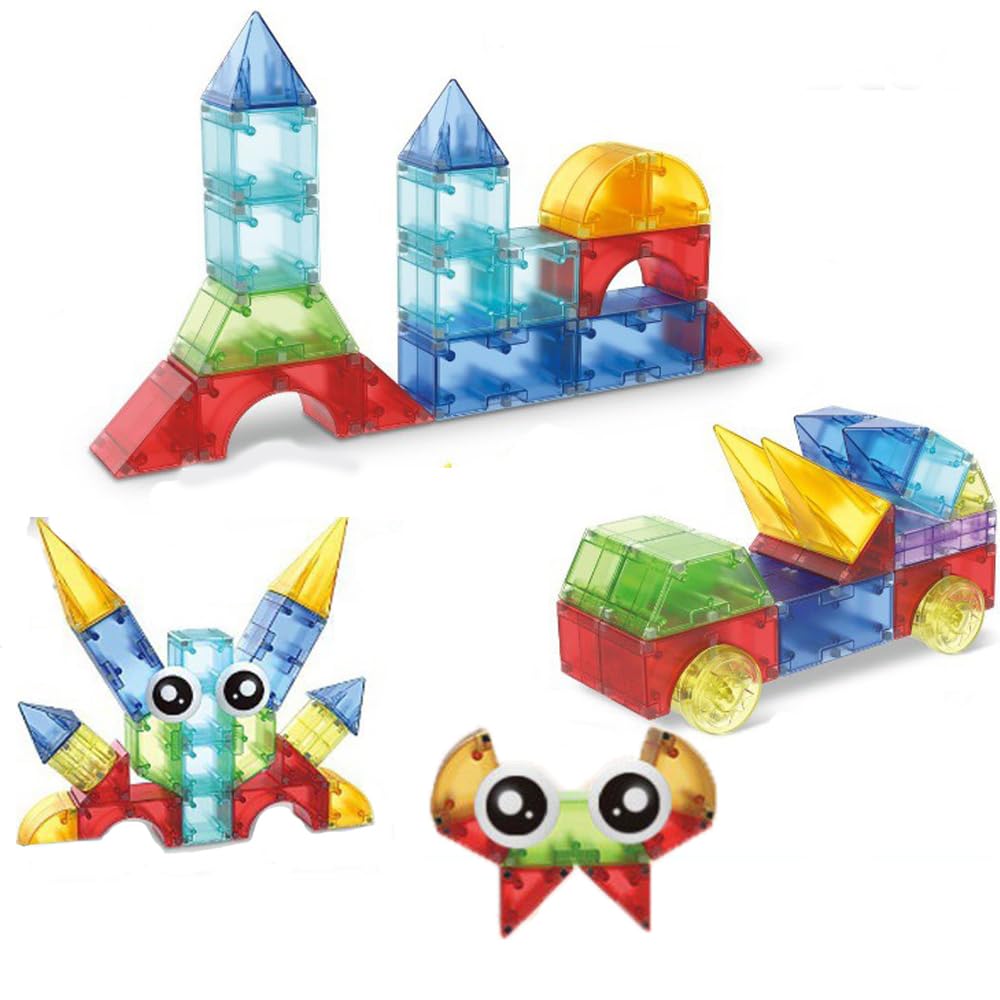 Building Blocks for Kids, 32PCS 3D Geometry Creative Construction Tiles Toys,Beginner Simple Building Construction Educational STEM for ages 3+