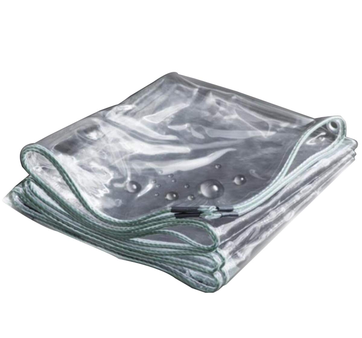 GJZQDKX Heavy-Duty Waterproof Transparent Tarp with Grommets 12 Mil PVC Multi-Purpose Cover for Camping Windproof & Insulated 1x2m (3x6ft) Tarpaulin