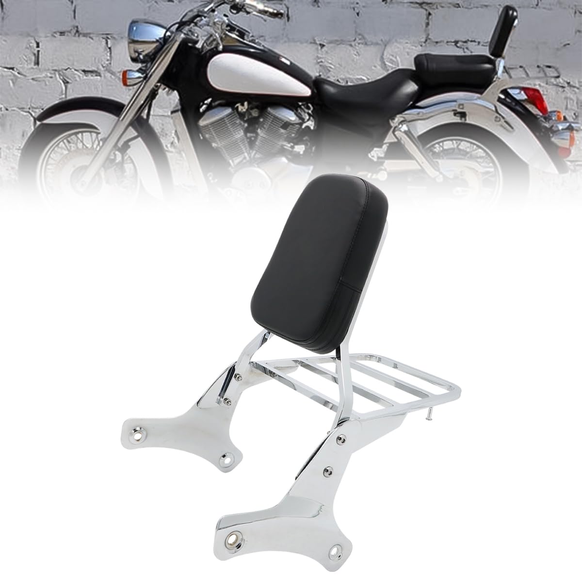Schienale passeggero Sissy Bar con portapacchi per Honda Shadow ACE VT400 VT750 C2 RC44 VT 400 750 1997-2003