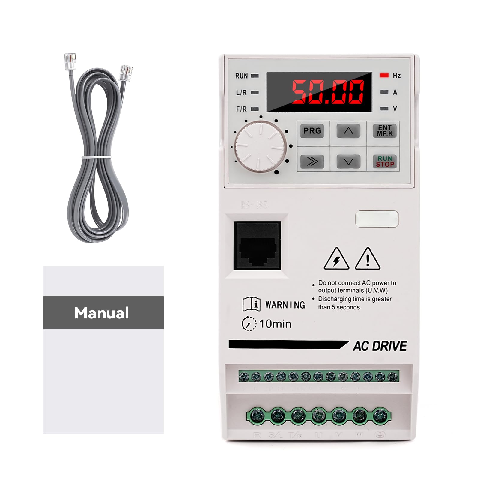 BuyWeek Convertitore Di Frequenza Inverter Da 220V Monofase A 380V Trifase Azionamento A Frequenza Variabile 2.2KW Per Motori Trifase CNC ZHB600-2.2KW