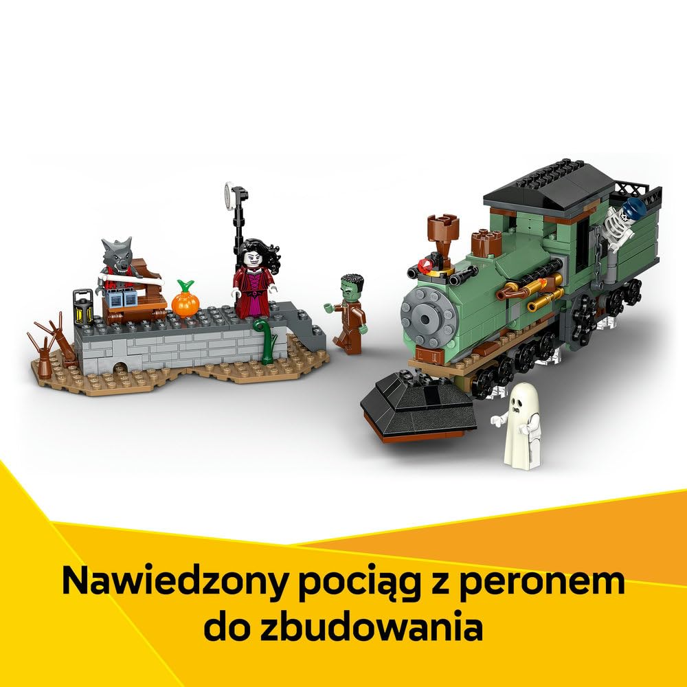 LEGO Creator 3 w 1 Nawiedzona rezydencja 31167 | Zestaw klocków konstrukcyjnych, model domu do przebudowy na pociąg lub statek, prezent dla dzieci od 9 lat, 736 elementów