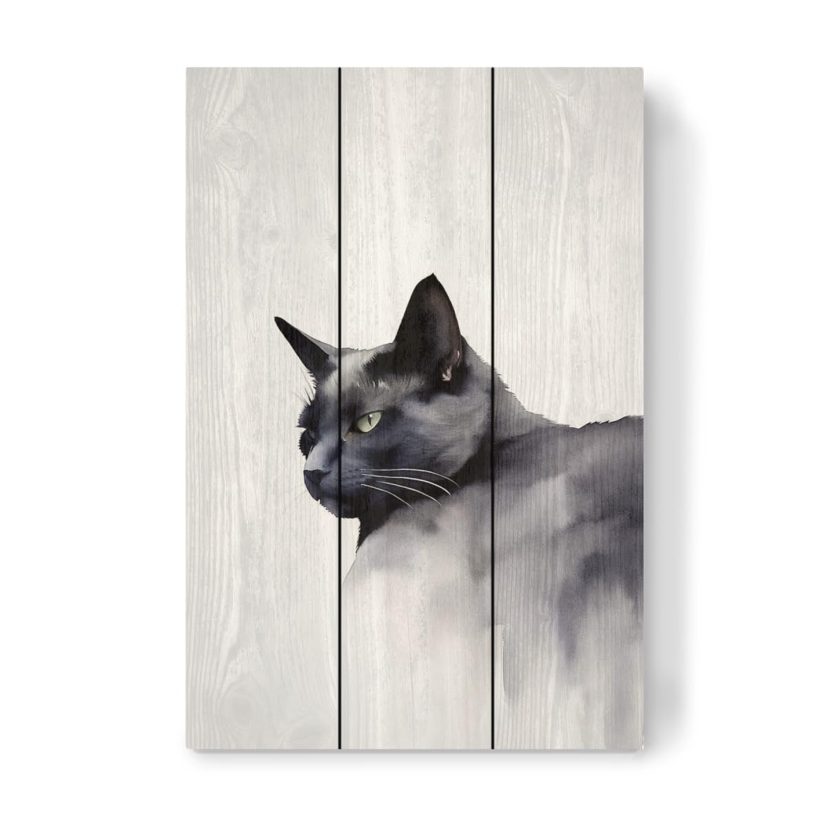 artboxONE Holzbild 45x30 cm Tiere Katzenliebe von Künstler Carina