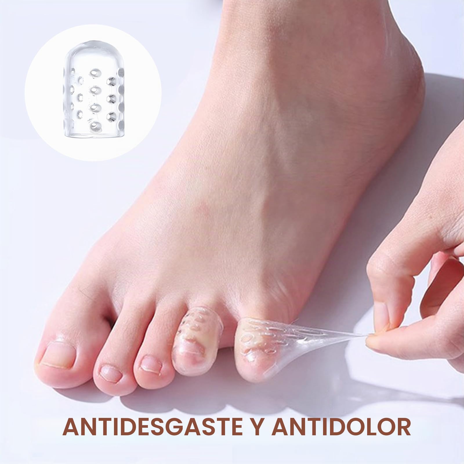 35 piezas Protector Dedos Pies, Protector Dedos Pies Silicona Transpirable, Protector Dedo Pie para Dedos Pequeños Punteras para Prevenir y Proteger Callos, Ampollas,Alivio Del Dolor De Fricción