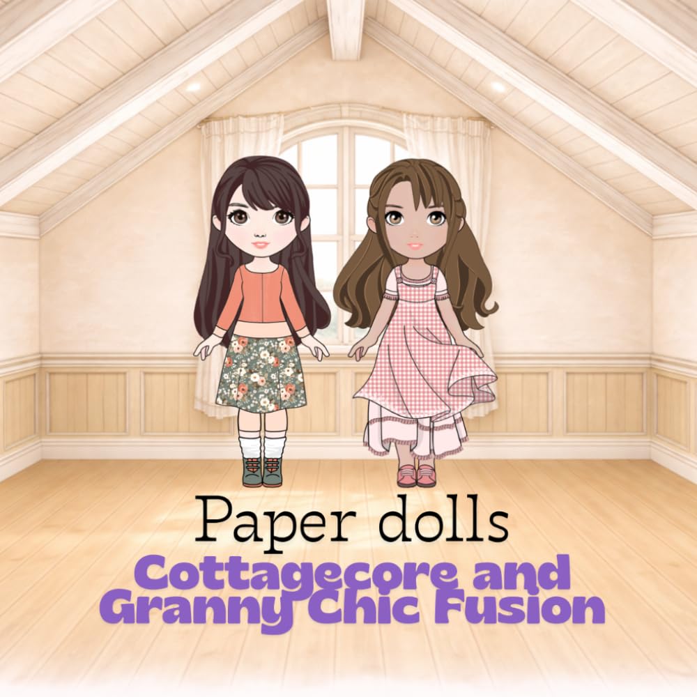 Paper dolls, Cottagecore and Granny Chic fusion
