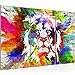 Produktbild Runa Art Wandbilder Löwe Graffiti Bild XXL Loft Wohnzimmer Bunt Ziegel 120 x 80 cm 3 Teilig 303531b