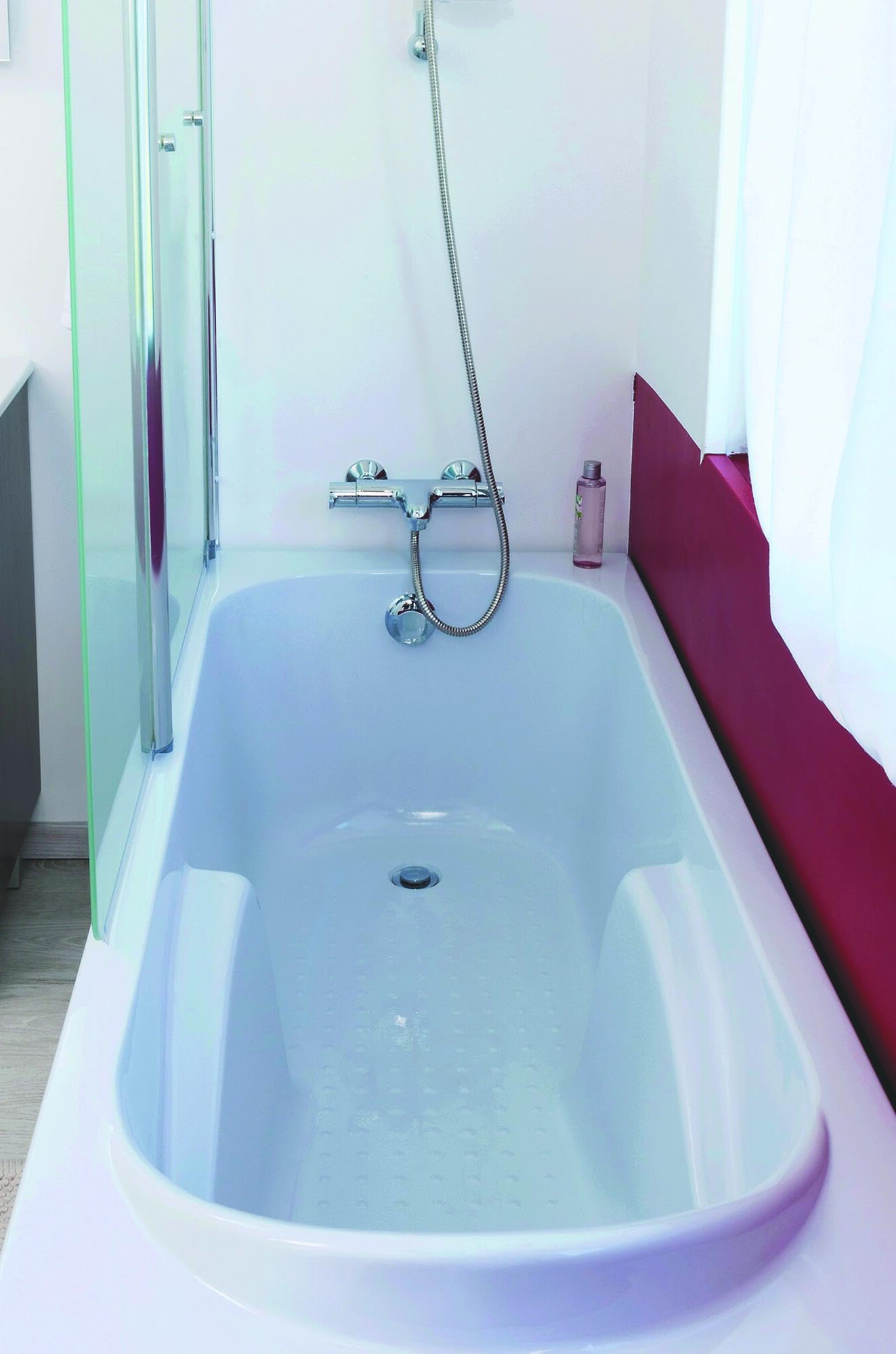 Bañera Fany - rectangular 170x80cm - Capacidad 218L - Antideslizante - 4 patas ajustables incluidas - Sin desagüe - grifería ni panel.