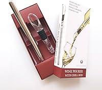 Vista 4 de Wine Chiller Ice Red Wine Bottle Stainless Steel Cooler Chiller Stick Container Freezer 3 in 1 with Aerator and Pourer Wine Accessory (1)