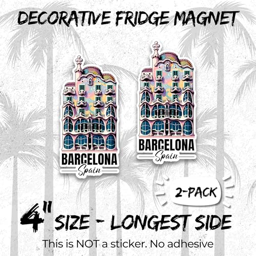 Imanes decorativos 4 pulgadas, pack 2, estilo Barcelona miniatura 2