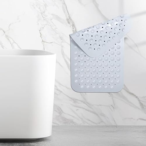 Miniatura 8 de WarmSnow Tapetes de ducha antideslizantes para ducha interior, 15 x 27.5 pulgadas, tapete de bañera de elastómero termoplástico antideslizante para