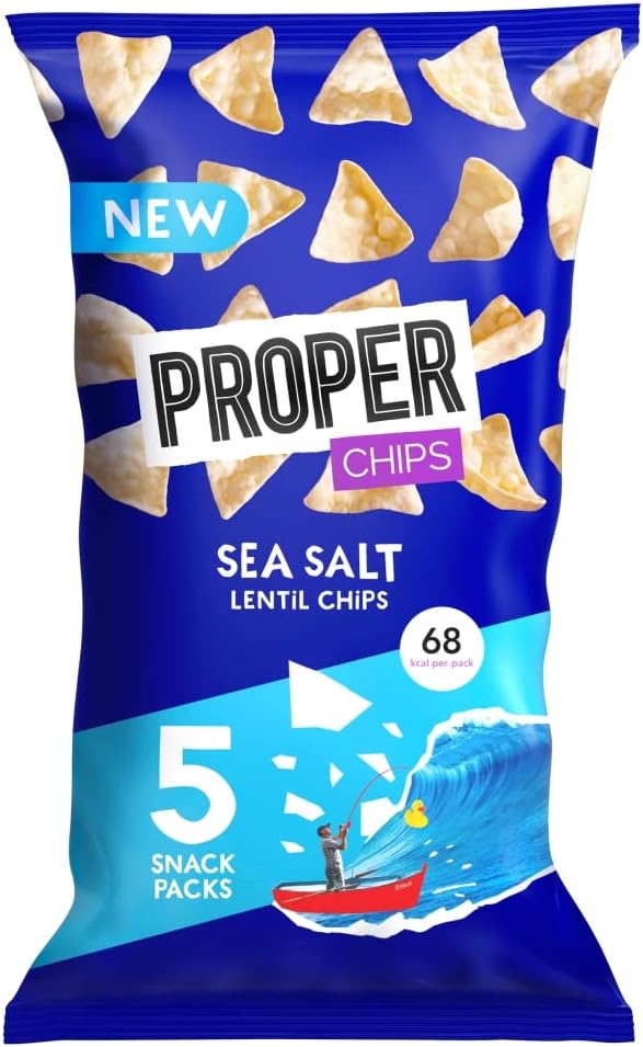 Proper Chips Sea Salt Lentil Chips 5 x 14g (70g)