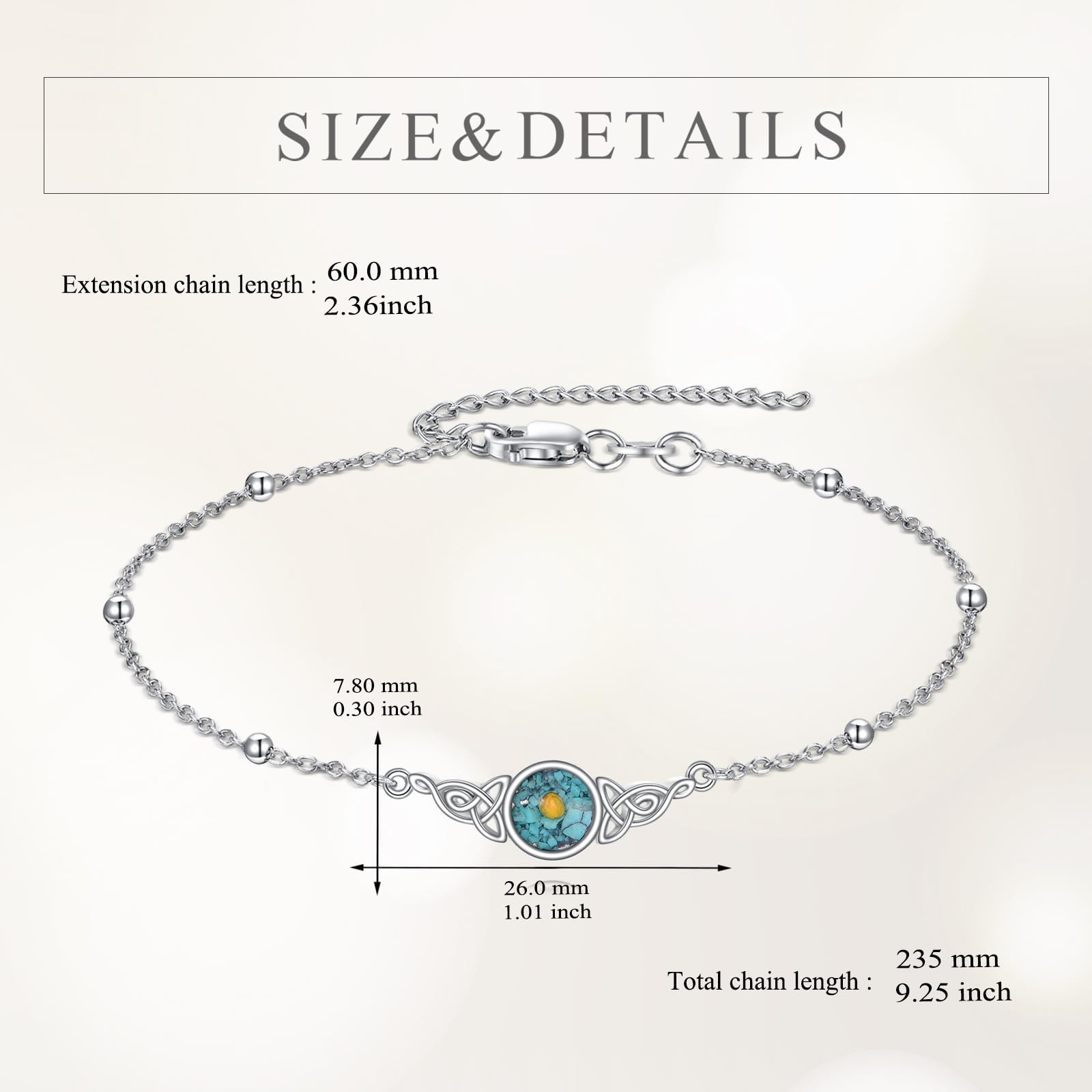 POPLYKE Sterling Silber Verstellbarer Mondstein Filigrane Armbänder Mondstein Schmuck für Frauen Geburtstagsgeschenk