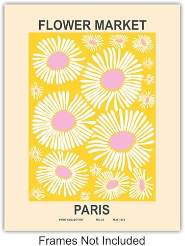 Vista 12 de Flower Market Wall Art Prints - Flower Market Wall Decor - Abstract Minimalist Wall Art - Aesthetic Pictures - Mid Century Modern Gallery Wall Art