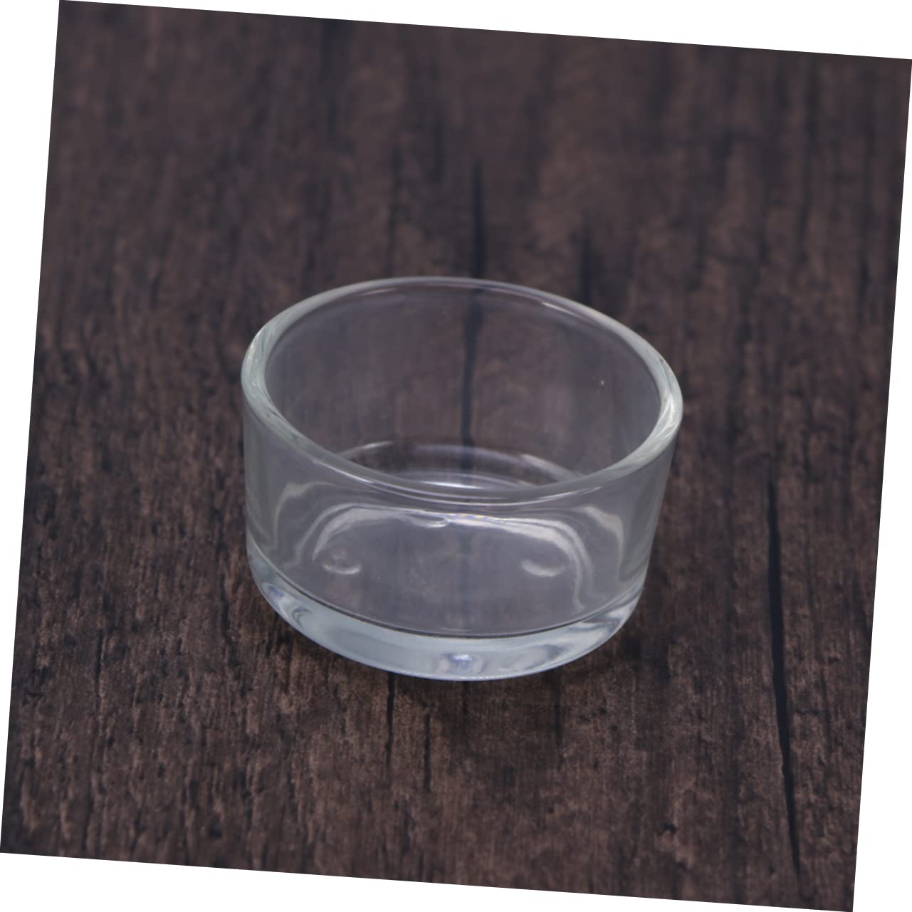 Abaodam Clear Glass Reptile Food Feeder Bowl Small Round Dish for Fish Shrimp and Reptiles Like Lizards and Spiders Glass for Pet Feeding