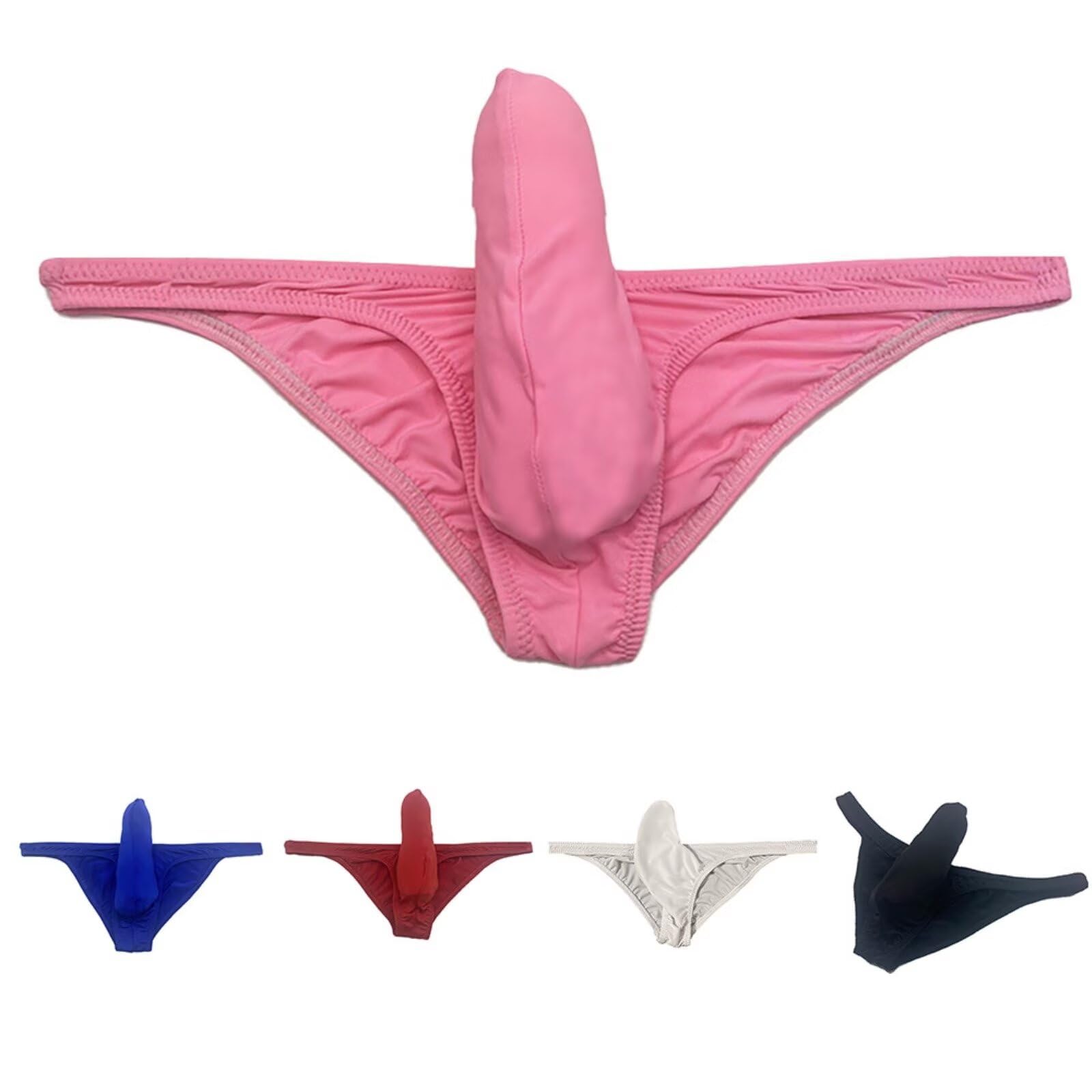Faringoto Ropa interior de tanga de alta elasticidad para hombre, color sólido, casual, para uso diario