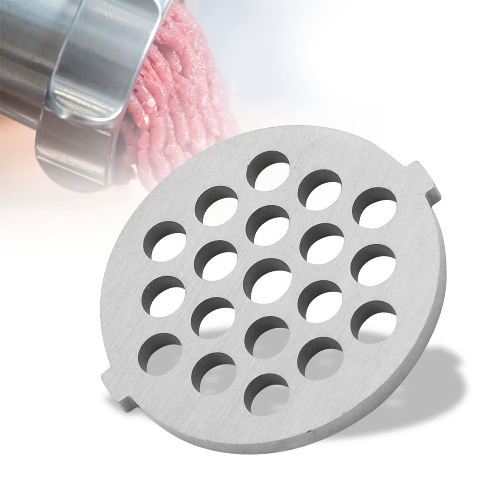 Meat Grinder Knife Alloy Disc Meat Mincer Plate Knife with 5/7mm Holes Professional Replacement Part for Grinders Mincers(Diameter of hole 7mm)