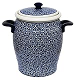 rumtopf keramik 10l Volumen: 4.2 Liter, B = 26.50 cm (mit Henkeln), H = 27.2 cm (mit Deckel)