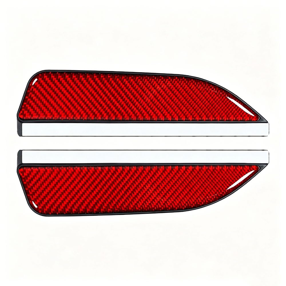 WRNiAa Rearview Mirror Rain Eyebrow for SEAT Alhambra (7N 2010-2020), Carbon Fiber Texture Side Mirror Guard, Anti-Rain Shade Cover,Red