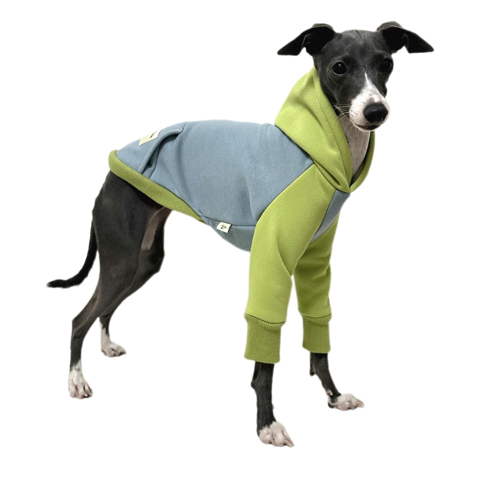 UOSIA Italian Greyhound Clothes Dog Hoodie Winter Warm Fleece Dog Coat Two-Leg Long Sleeve Dog Sweatshirt Outdoor Dog Jumpsuit for Greyhound Whippet Deerhound Bedlington Terrier