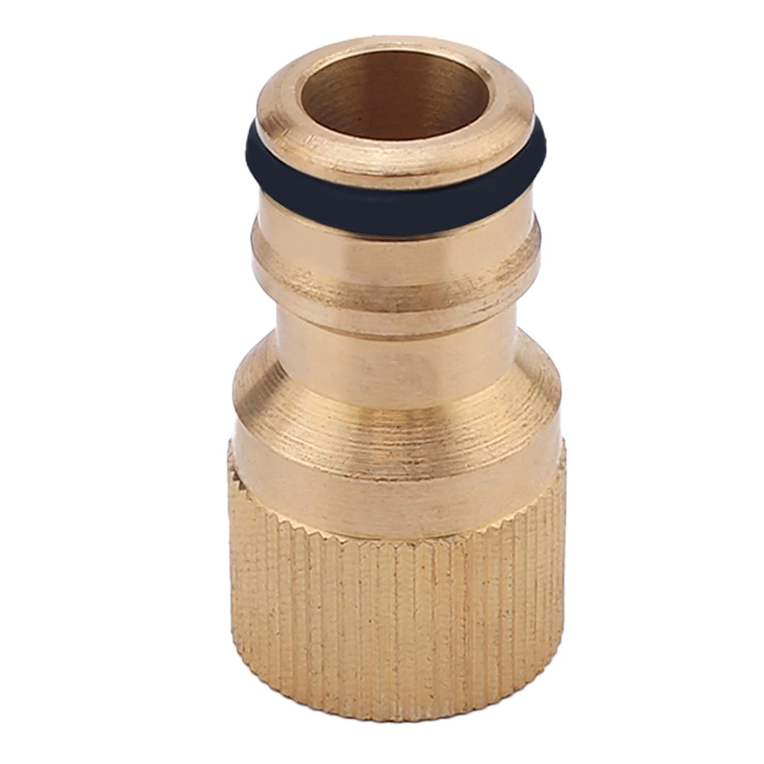 MroMax Brass Faucet Tap Quick Connector M18 Female Thread Hose Pipe Socket for Garden Irrigation System,22mm/0.87" x 37mm/1.46" 1Pcs
