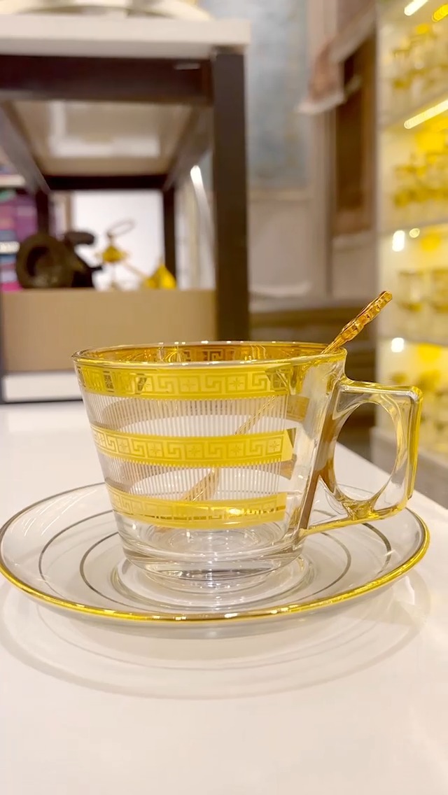 Amazon | コーヒーカップ 金箔コーヒーカップ 金箔ガラス