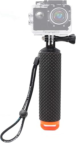 Manija flotante de mano, poste monopie subacuático compatible con cámaras de acción DJI OSMO y otras cámaras deportivas, naranja