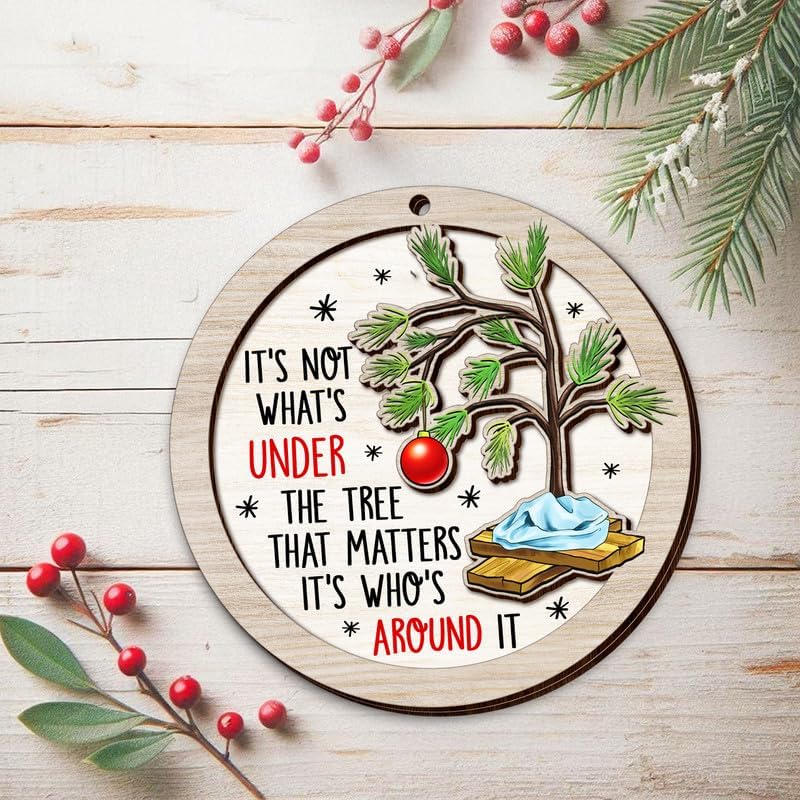 Christmas Family Ornament Gifts for Women Men - Wooden Christmas Ornaments 2025 for Tree Decorations - Family Ornaments for Mom Dad Grandma Grandpa, Gifts for Sister Brother Husband Wife Friend - Image 6