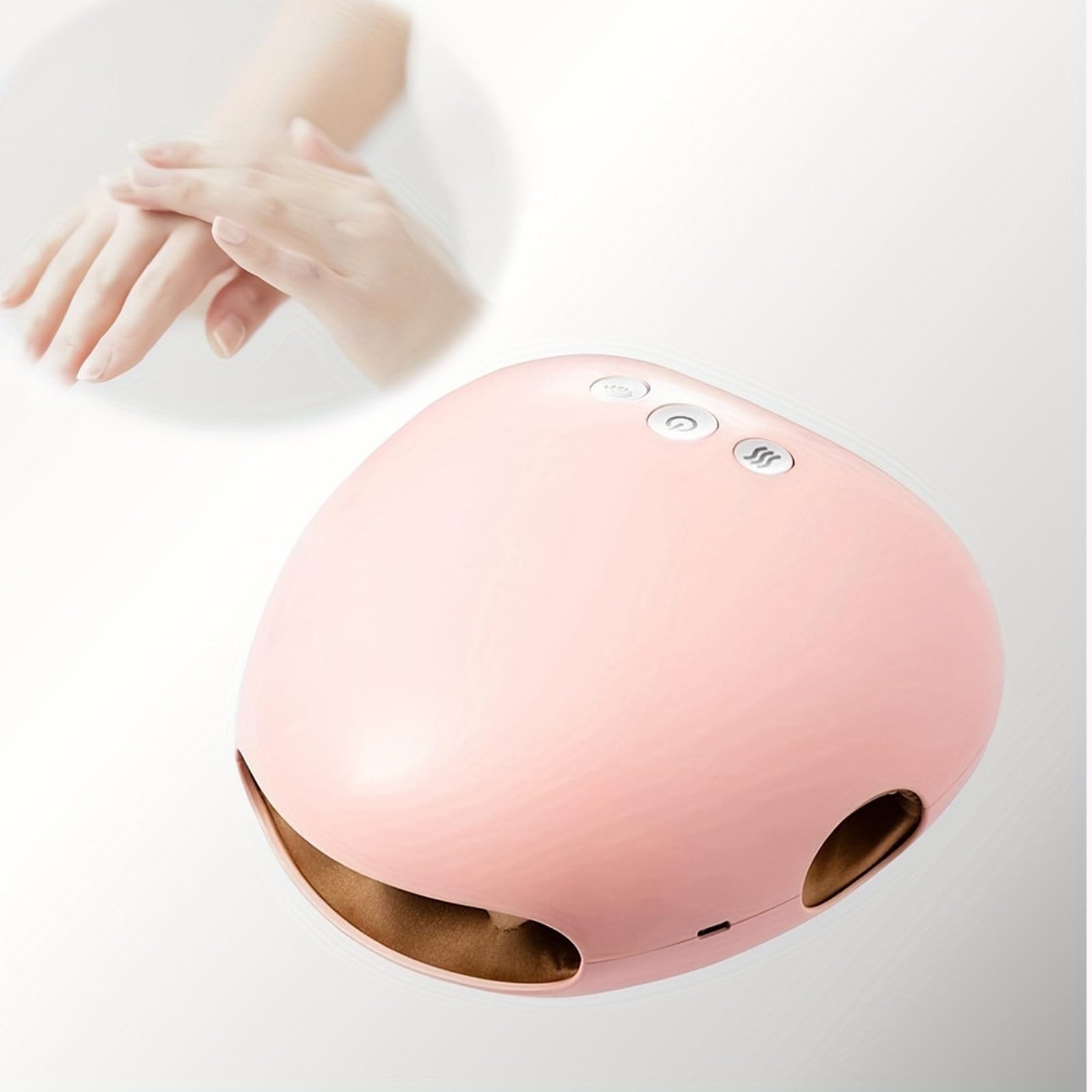 HWYYLXS Electric Hand Massager, Shiatsu Massage Machine With Heat Compression, With Fingers Opening, 3 Modes, 3 Intensity, 3 Heat Levels, Hand Massager For Arthritis And Carpal Tunnel Pink