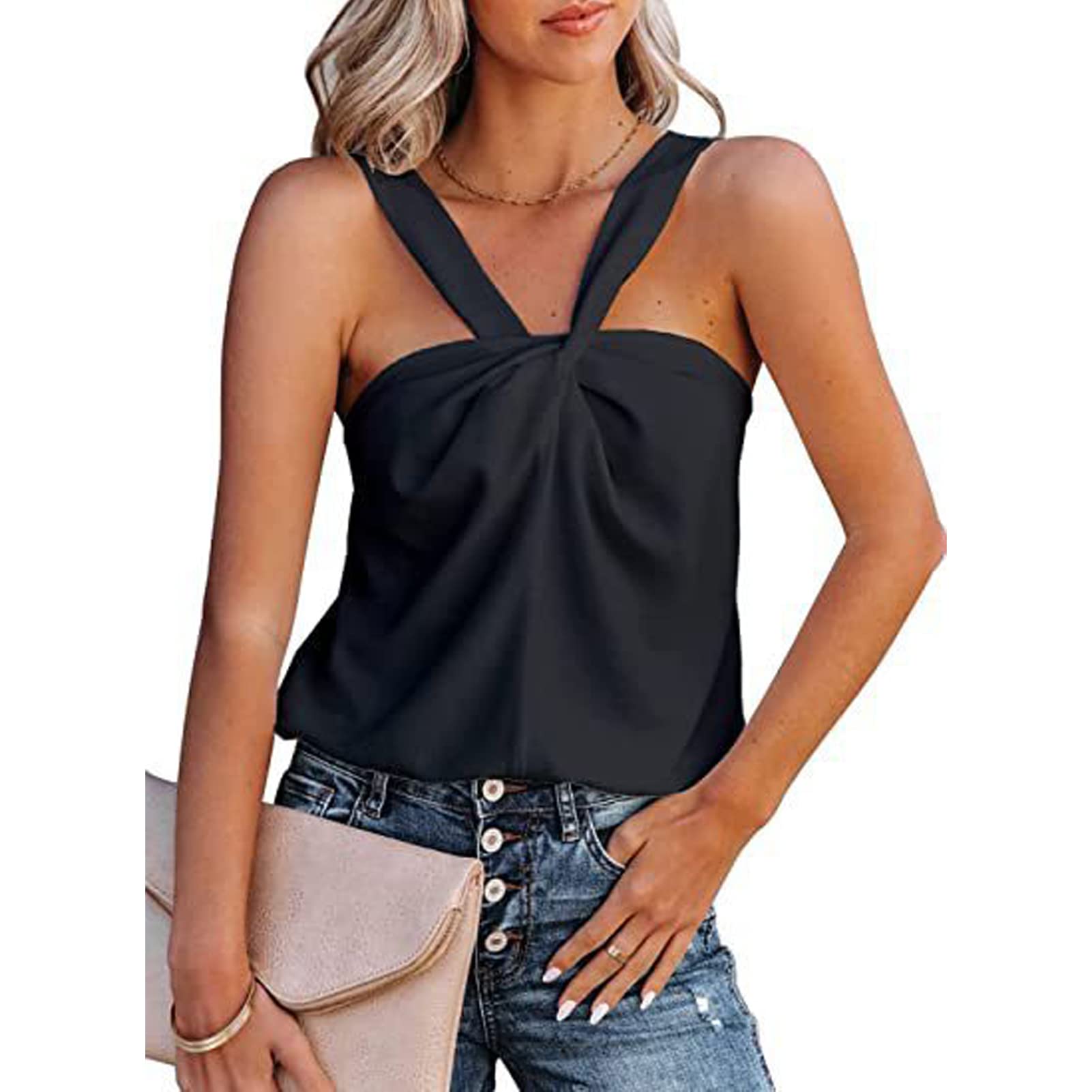 Armband, Sleeveless Vest, Backless Neck, Machine Washable, Solid Color, for Women, Outdoor Sports, l