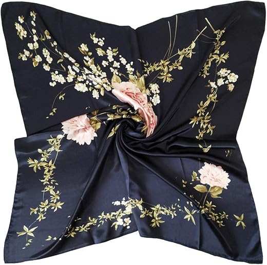 PALAY female Scarf Square Scarf For Women Stylish Satin Square Silk Like Hair Scarves And Wraps Headscarf For Sleeping 35"...