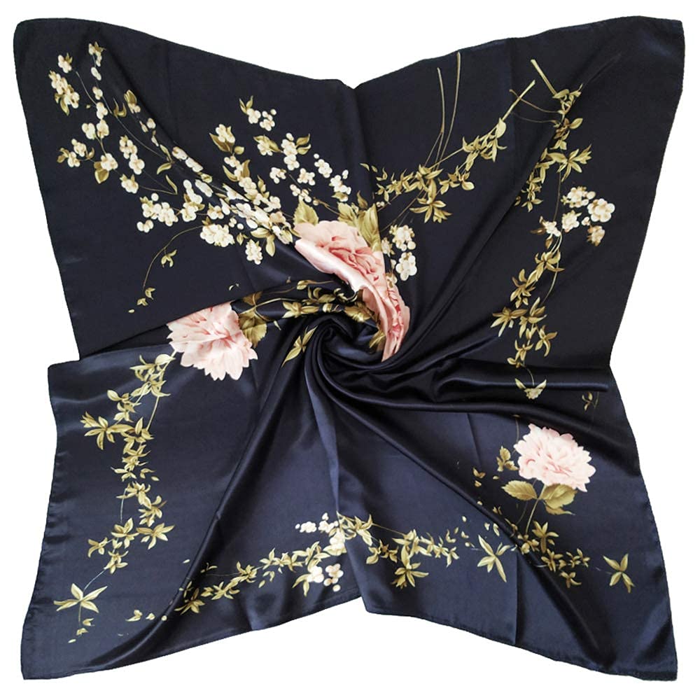 PALAY female Scarf Square Scarf For Women Stylish Satin Square Silk Like Hair Scarves And Wraps Headscarf For Sleeping 35"...