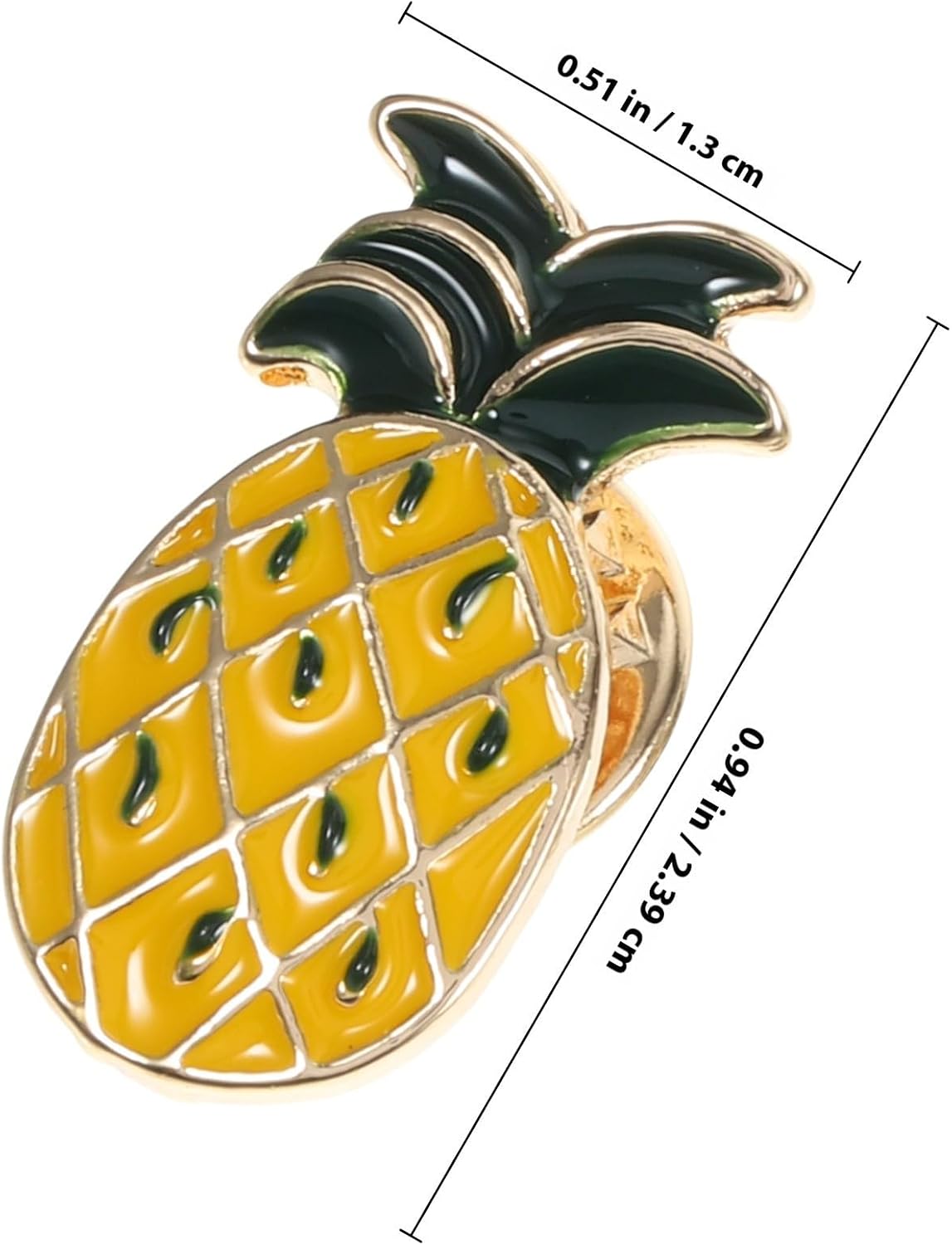5pcs Pineapple Brooch Pin Pack, Alloy Summer Style for Ladies image 2