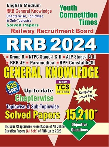 YCT RRB General Knowledge | Chapterwise Solved Papers | English Medium | 2024