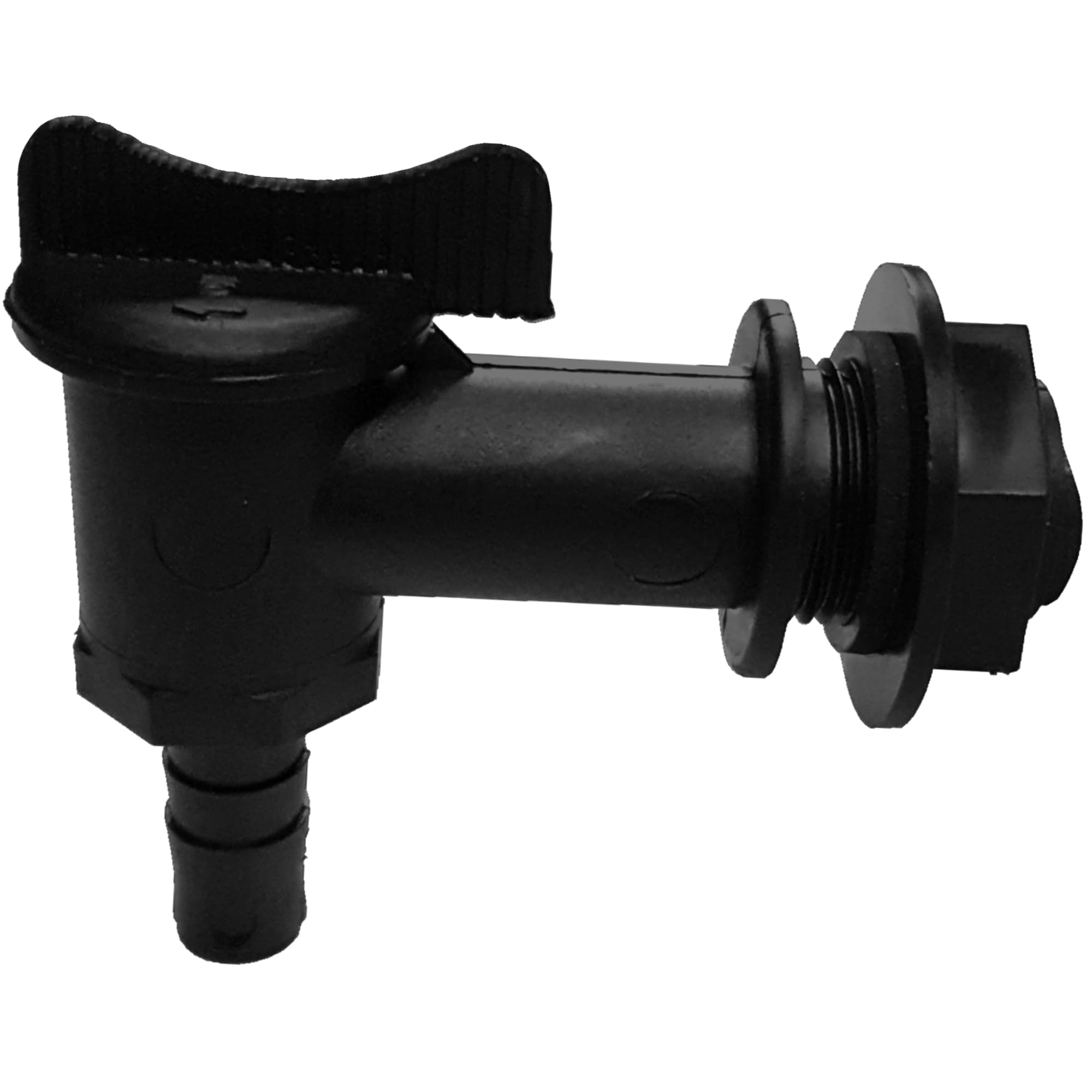 Ketoplastics Black Water Butt Tap Barrel Replacement Tap Plastic Connector Rain Water Collection Tank Waterbutt Tap