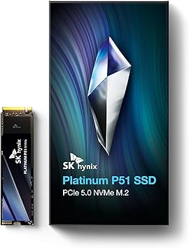 SK Hynix Platinum P51 2TB PCIe Gen5 NVMe M.2 2280 Internal SSD - Thumbnail 2