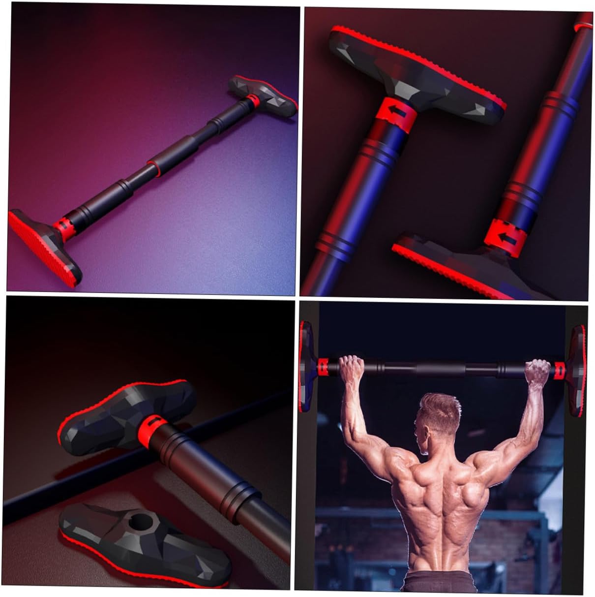 POPETPOP Doorway Pull Up Bar No Screw Installation Home Fitness Equipment with Anti-skid Design Strength Training Tool for Indoor Workout