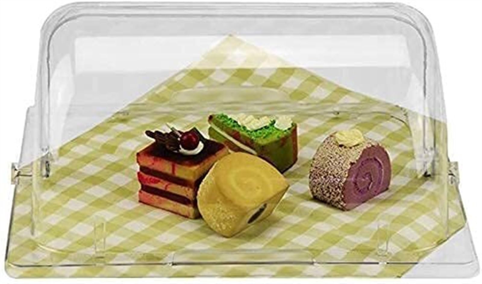 Couvercle alimentaire à clapet plastique transparent avec ouverture facile pour buffet