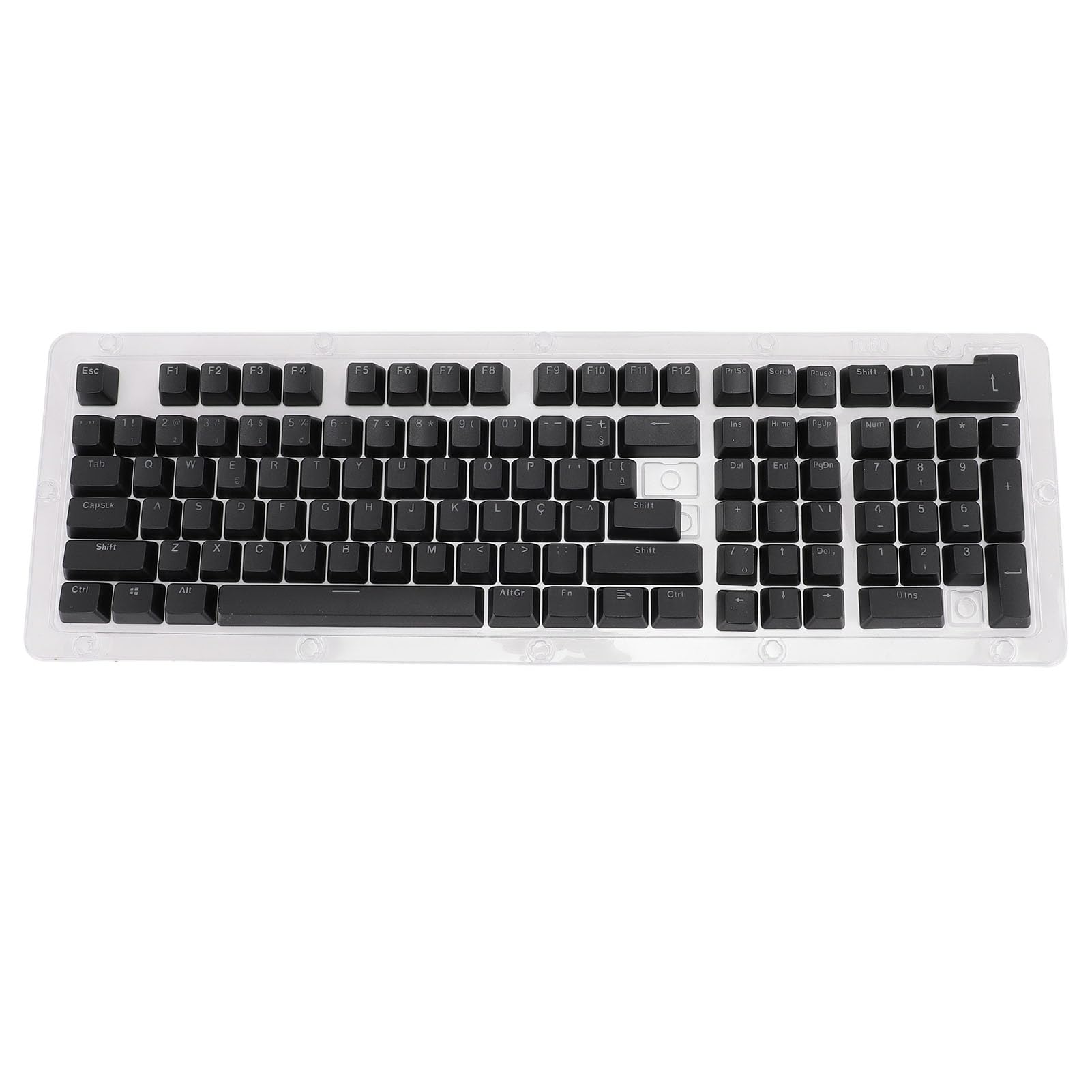 Brazilian Portuguese Keyboard Keycaps, Translucent Backlit 110 Keys Keycaps. Easy to Install, ABS Material, for 61-108 Keyboards, Portuguese Keyboard