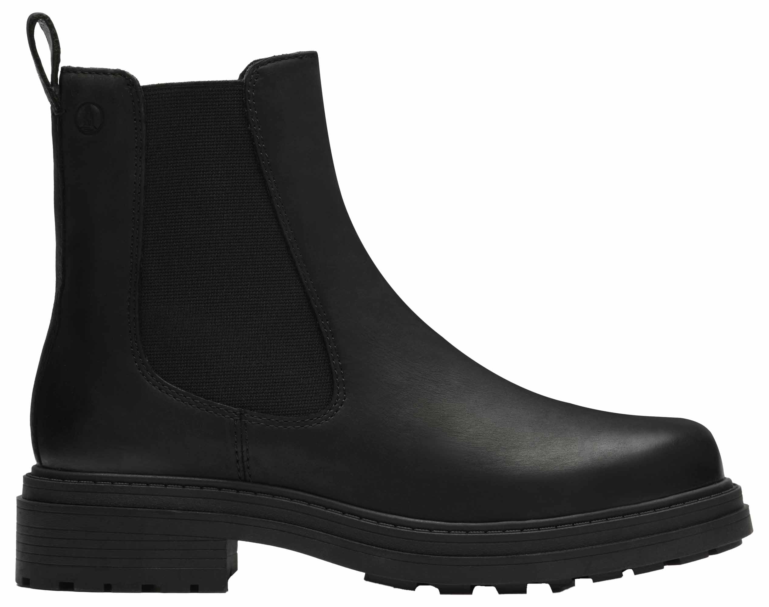 Clarks Women's Orinoco 3 Top Black Leather Chelsea Boots, Ankle Boots | Size: 3-Standard Fit
