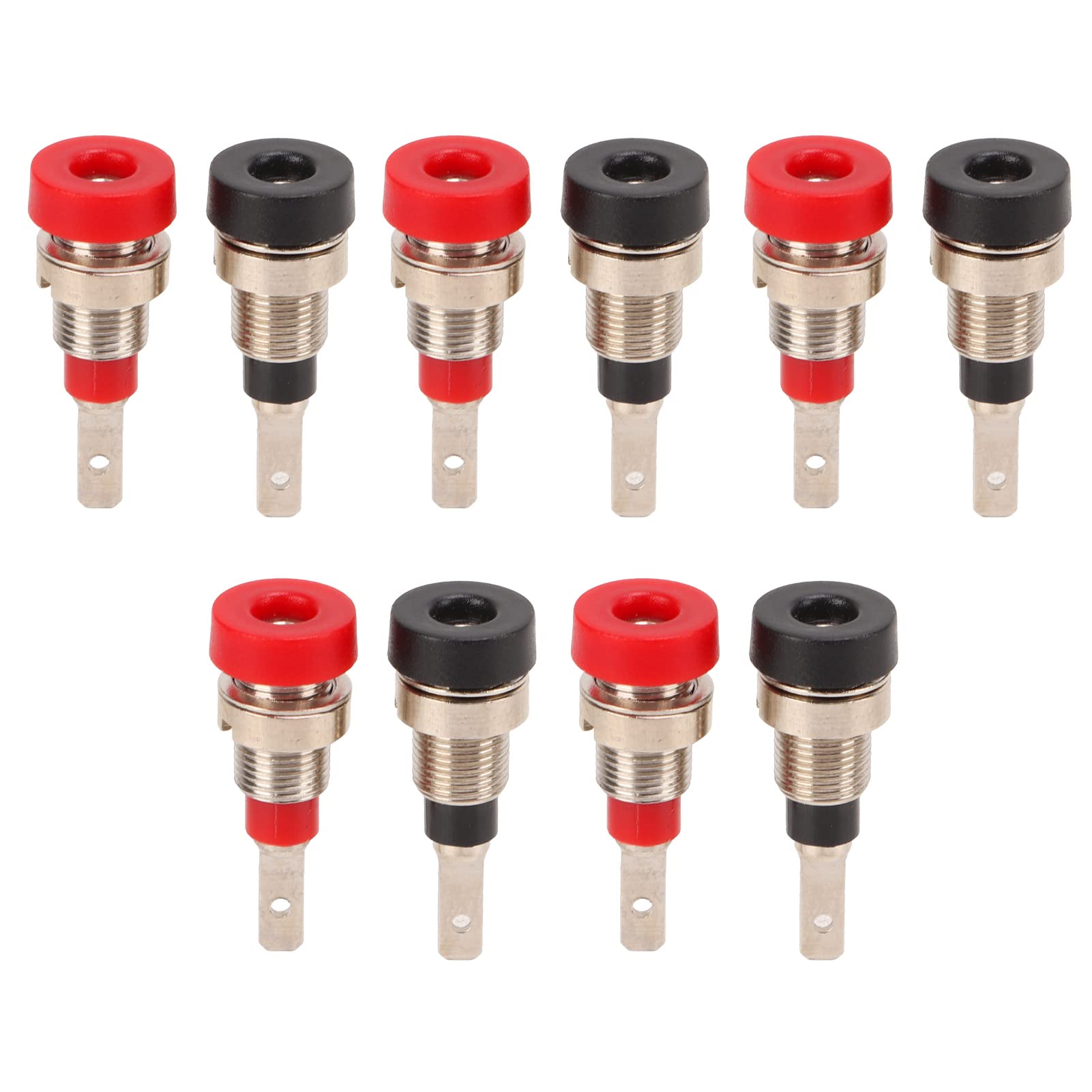 10Pcs 2mm Banana Female Jack Socket Panel Mount Binding Post Adapter for Electrical Connections in Boat RV Truck Car