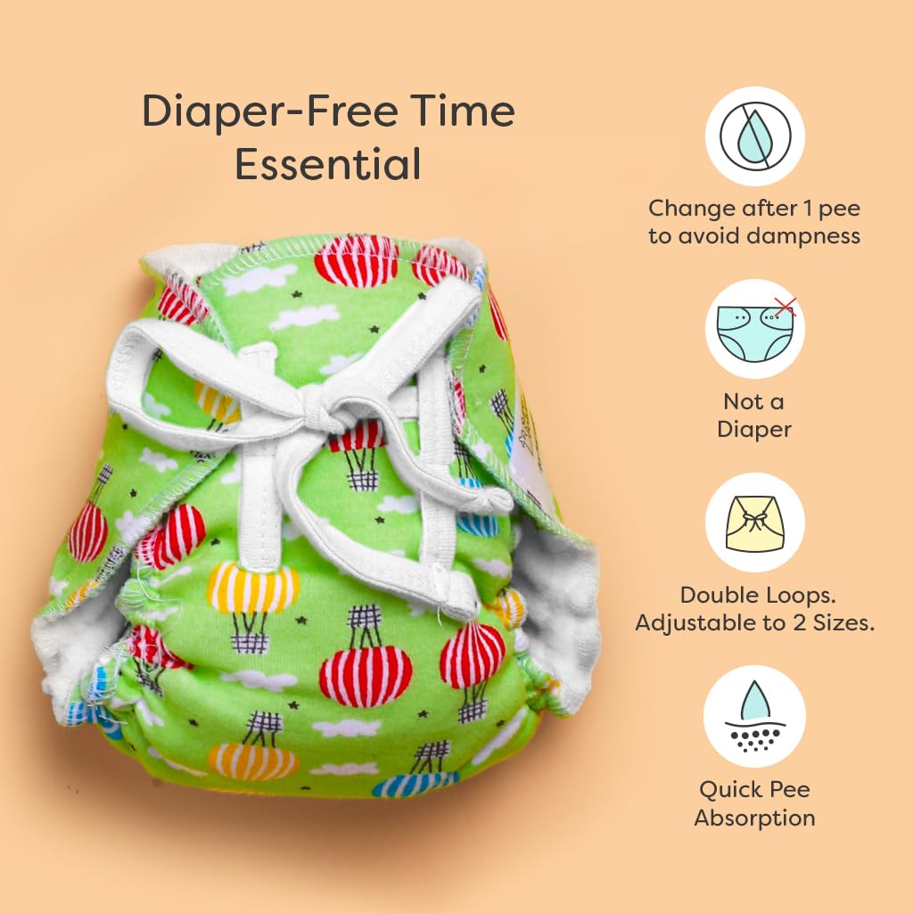 SuperBottoms DryFeel Langot for Newborn - Pack of 3 | Soft, Reusable Cotton Nappy with Mess-free Outer Layer | Diaper-Free Time Essential | Adjustable Baby Langot (Fits up to 10 kg) - Image 8 thumbnail
